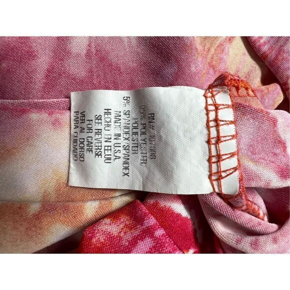 Floral Print Tie Dye Dress midi Vneck Approximately Size M - Picture 16 of 16